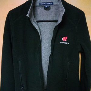 Wisconsin Badgers Devon & Jones Full Zip Sweatshirt Jacket Size Small